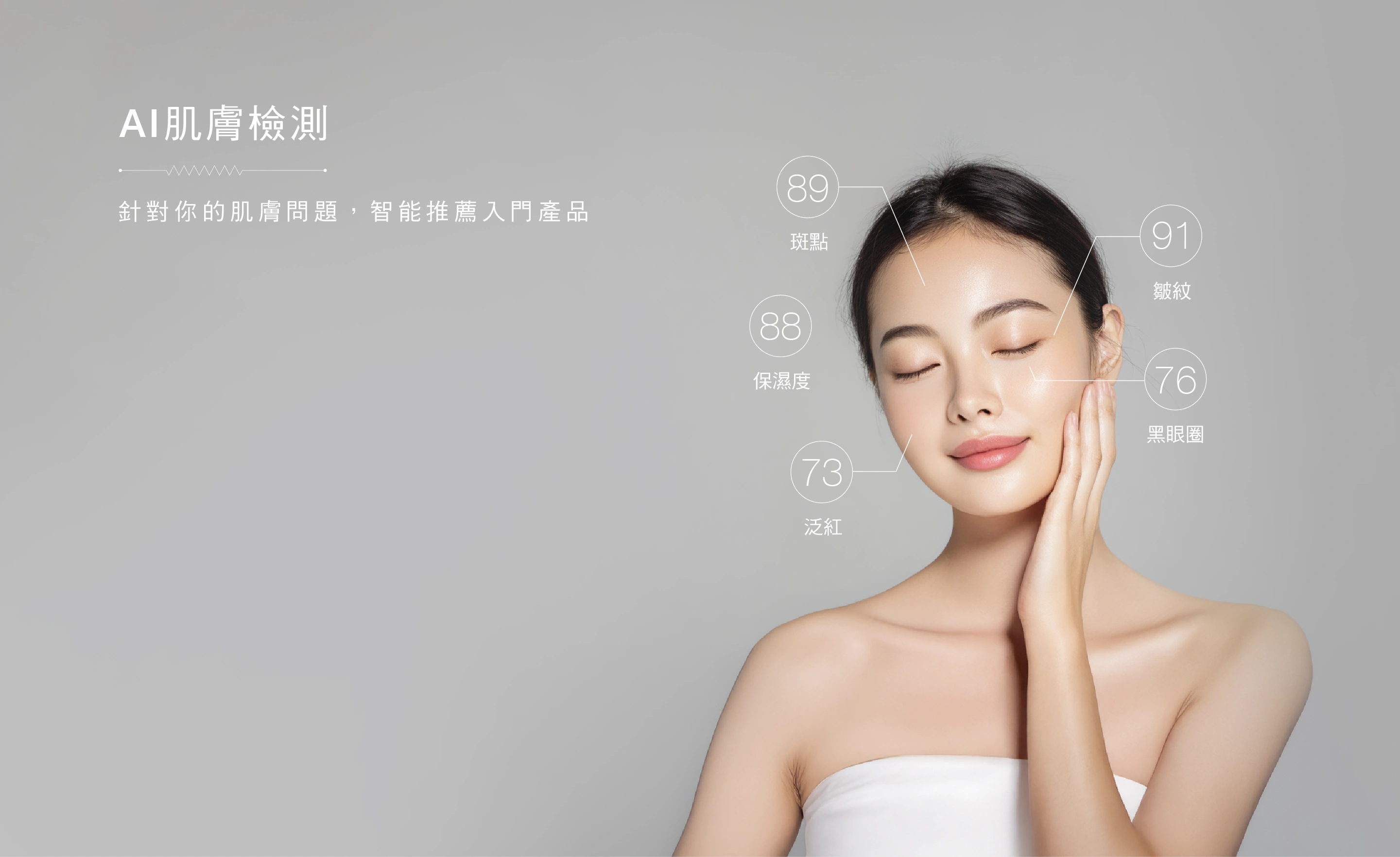 AI 肌膚檢測 banner 桌機版